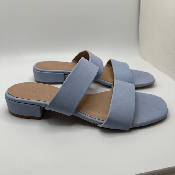 CUSHIONAIRE Women's Nolita two band low block heel slide sandal +Memory Foam 6 B - Picture 1 of 7